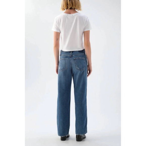 NWOT AMO Jocelyn Trouser Jeans Sz 27 (Meas 29) Wide Straight Leg MSRP $322 - Picture 2 of 16